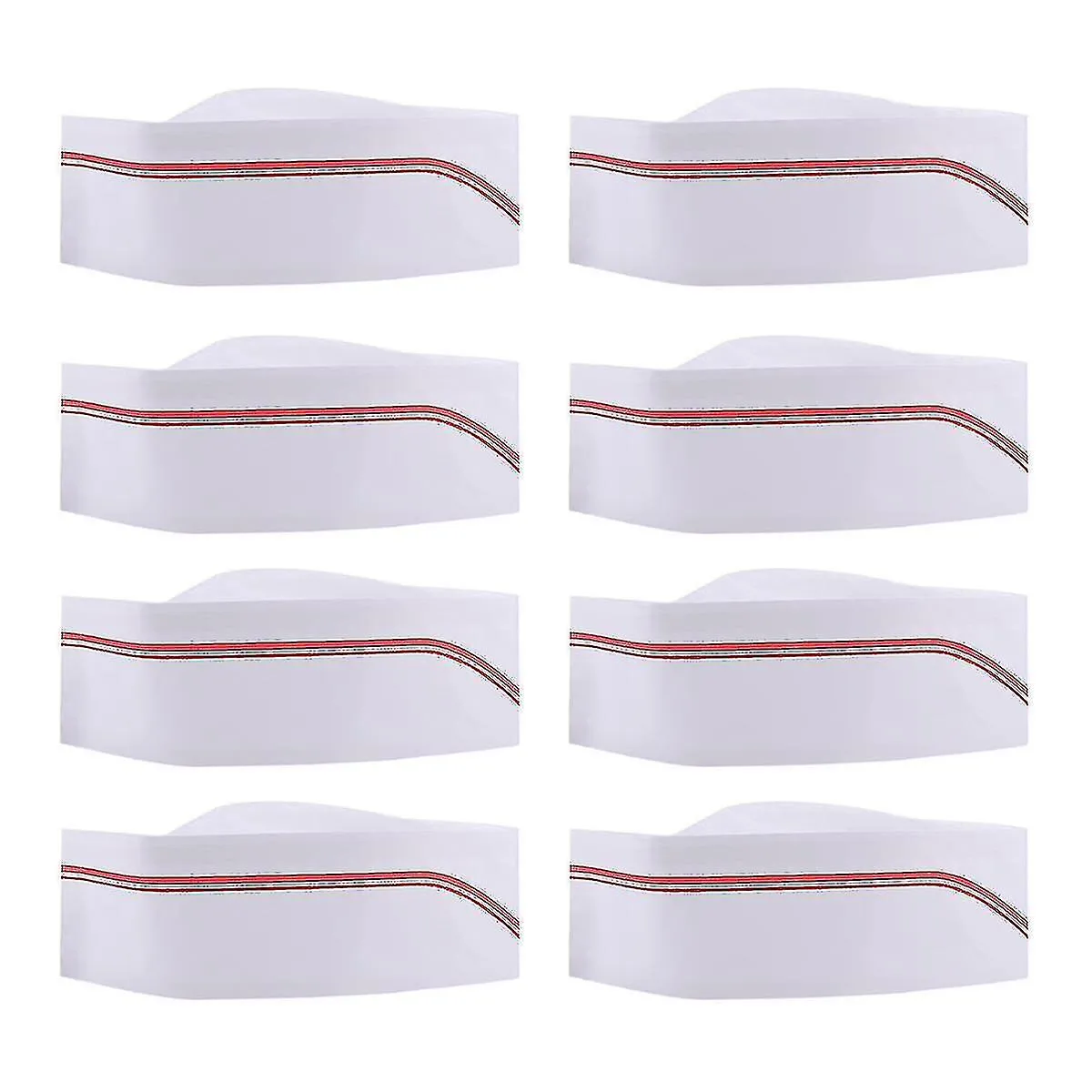 50pcs Disposable Chef Hats Lightweight Headgear Simple Head Kitchen Accessories For Cooks Red (hy)