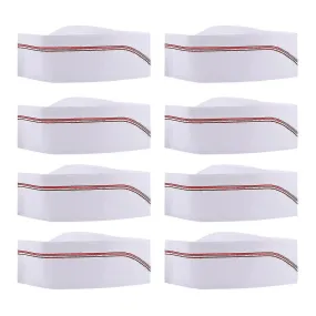 50pcs Disposable Chef Hats Lightweight Headgear Simple Head Kitchen Accessories For Cooks Red (hy)