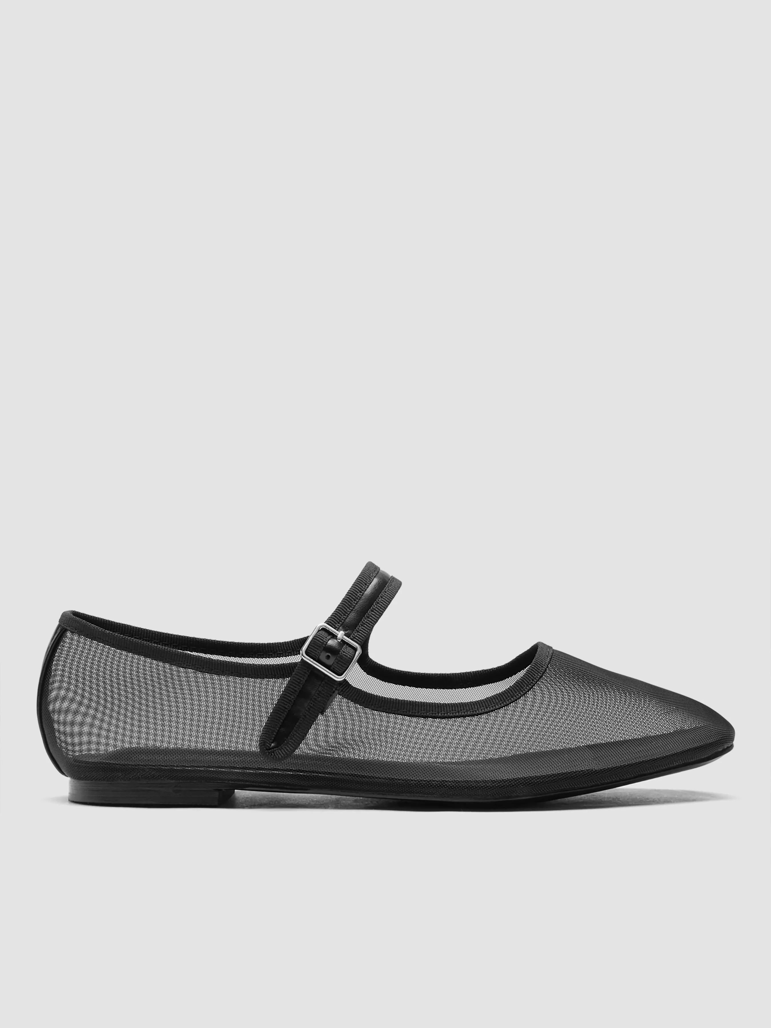  Balletcore Malla Zapato tipo Merceditas Planos