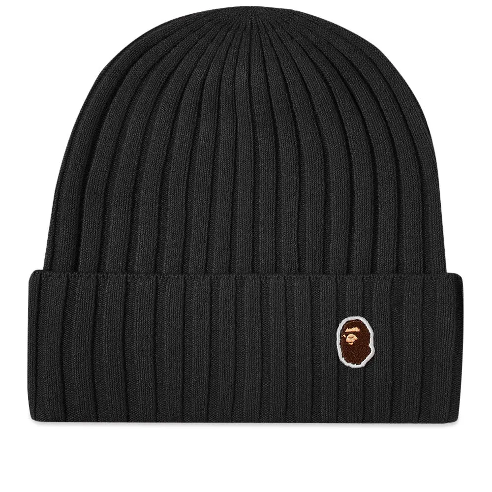 BAPE A Bathing Ape Head One Point Knit Cap