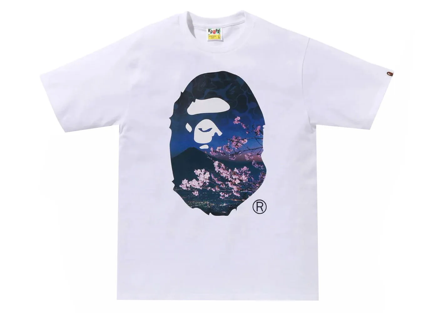 BAPE BAPE Sakura Photo Ape Head #2 Tee (SS24) White