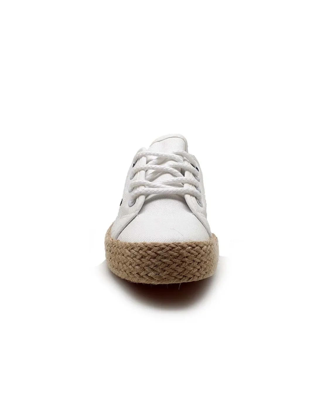 BUBLLE KIDS ZAPATILLA LONA DE VESTIR BLANCO CON ADORNO DE YUTE C1059BL