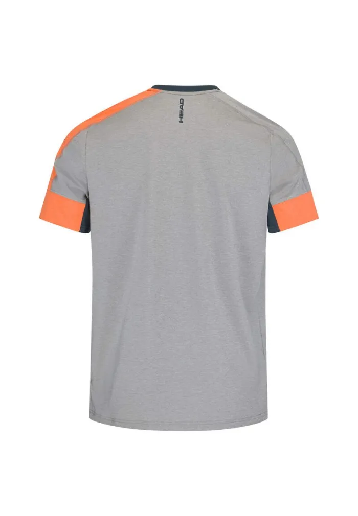 CAMISETA HEAD PADEL TECH T-SHIRT MEN GRIS/AZUL