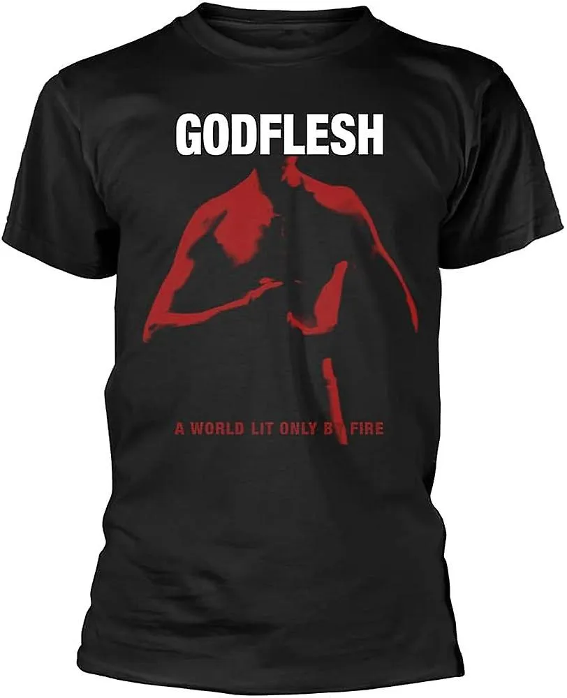 Camiseta Plastic Head Godflesh 'Un mundo iluminado solo por el fuego' (negro)