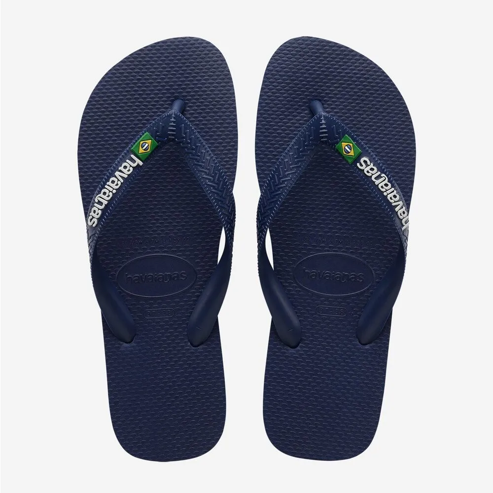 Chanclas Azules Havaianas Brasil Logo Navy Blue 43/44