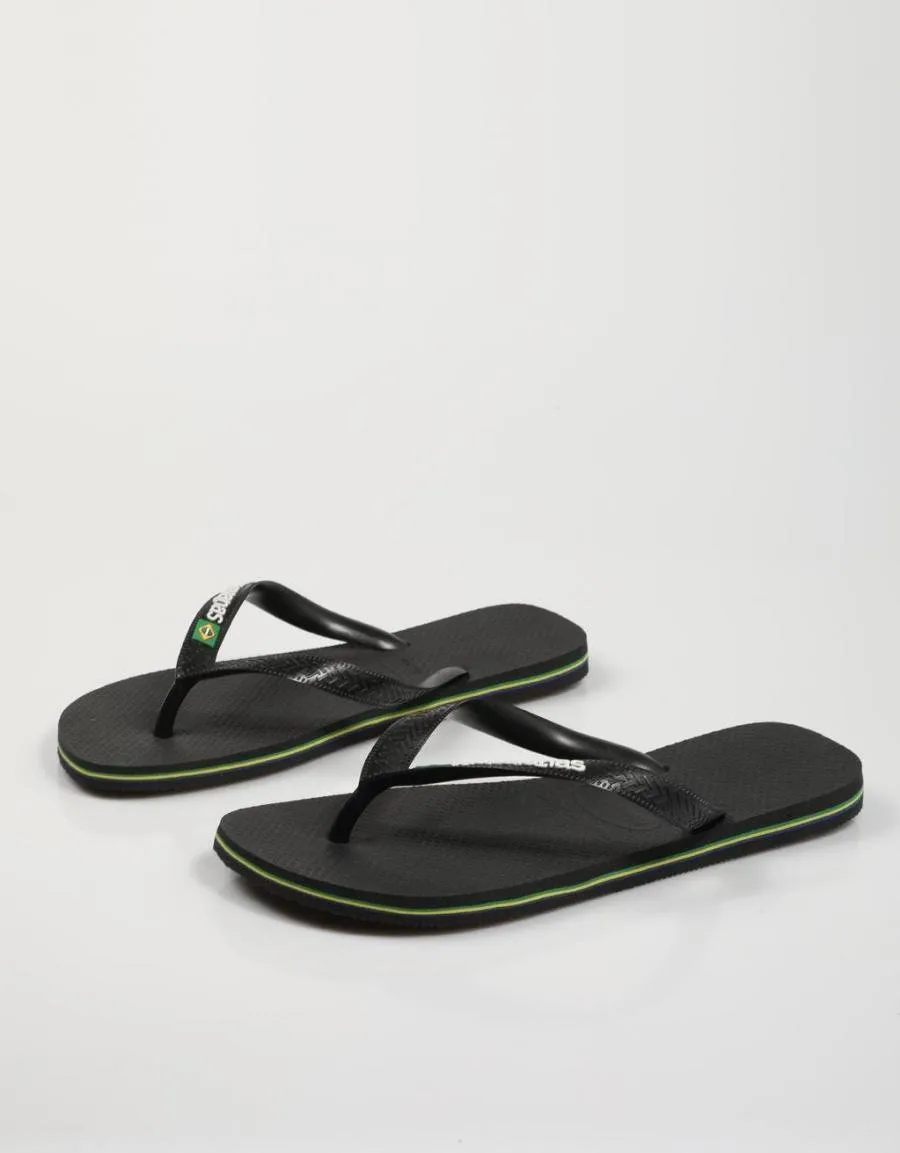  chinelos HAVAIANAS Brasil Logo 4110850 en Preto 75234