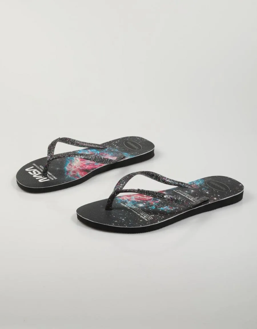  chinelos HAVAIANAS Slim Nasa en Preto 79286