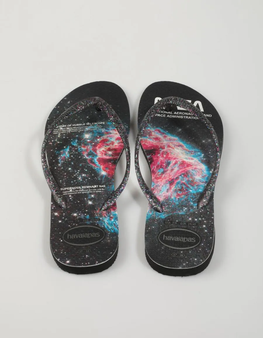  chinelos HAVAIANAS Slim Nasa en Preto 79286