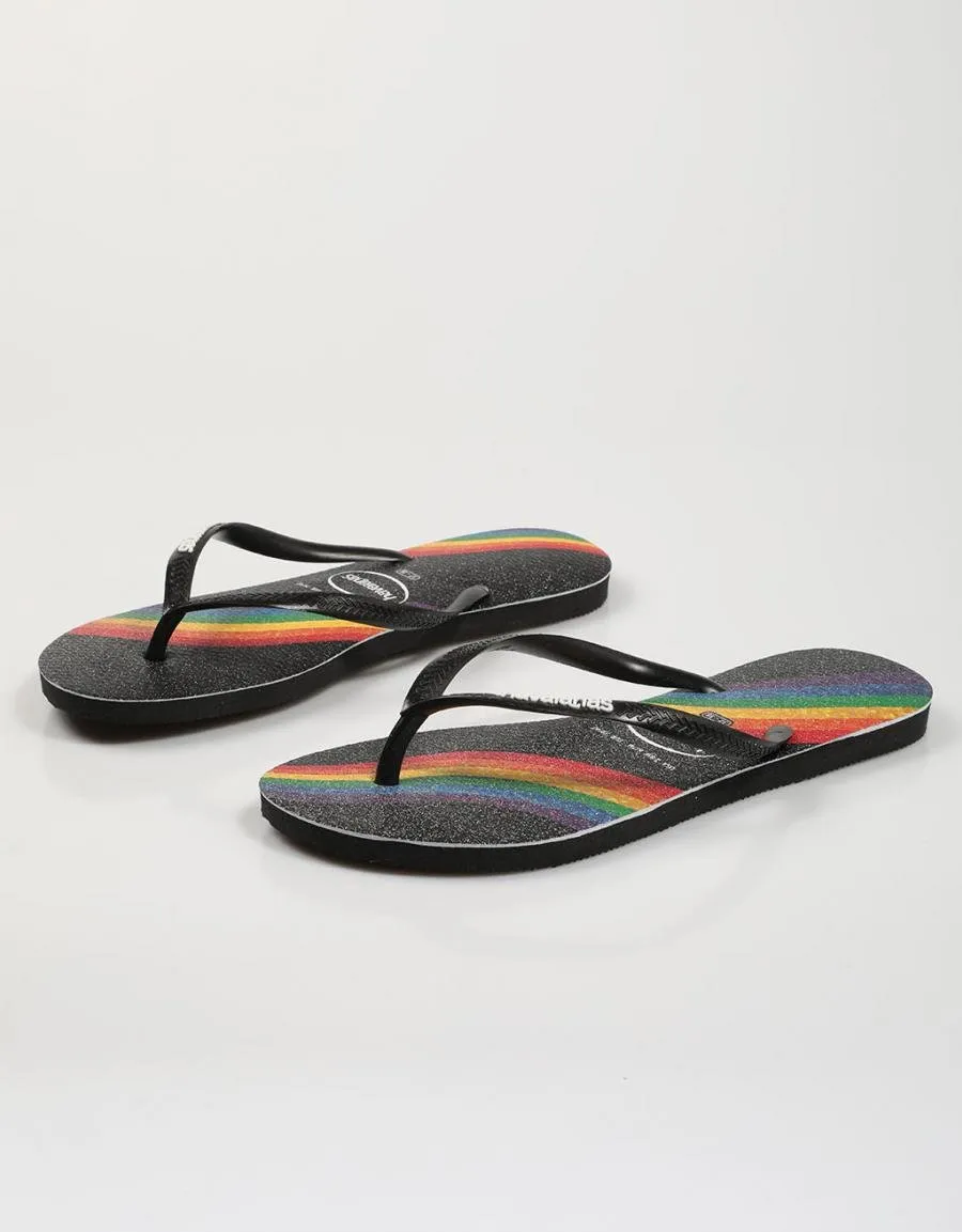  chinelos HAVAIANAS Slim Pride en Preto 75557