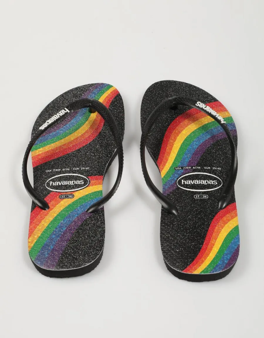  chinelos HAVAIANAS Slim Pride en Preto 75557