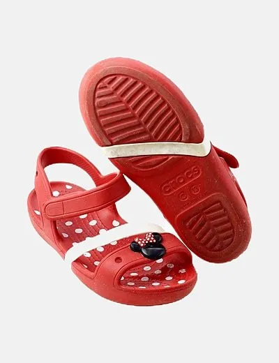 Crocs Chancla roja minnie mouse