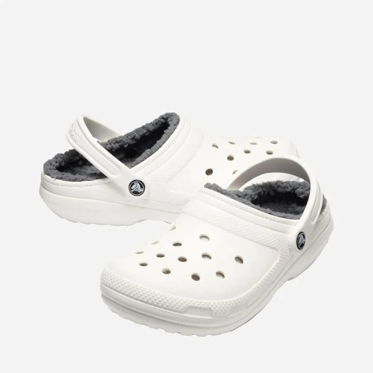 CROCS CLASSIC CLOG LINED CORDERITO BLANCO/ GRIS