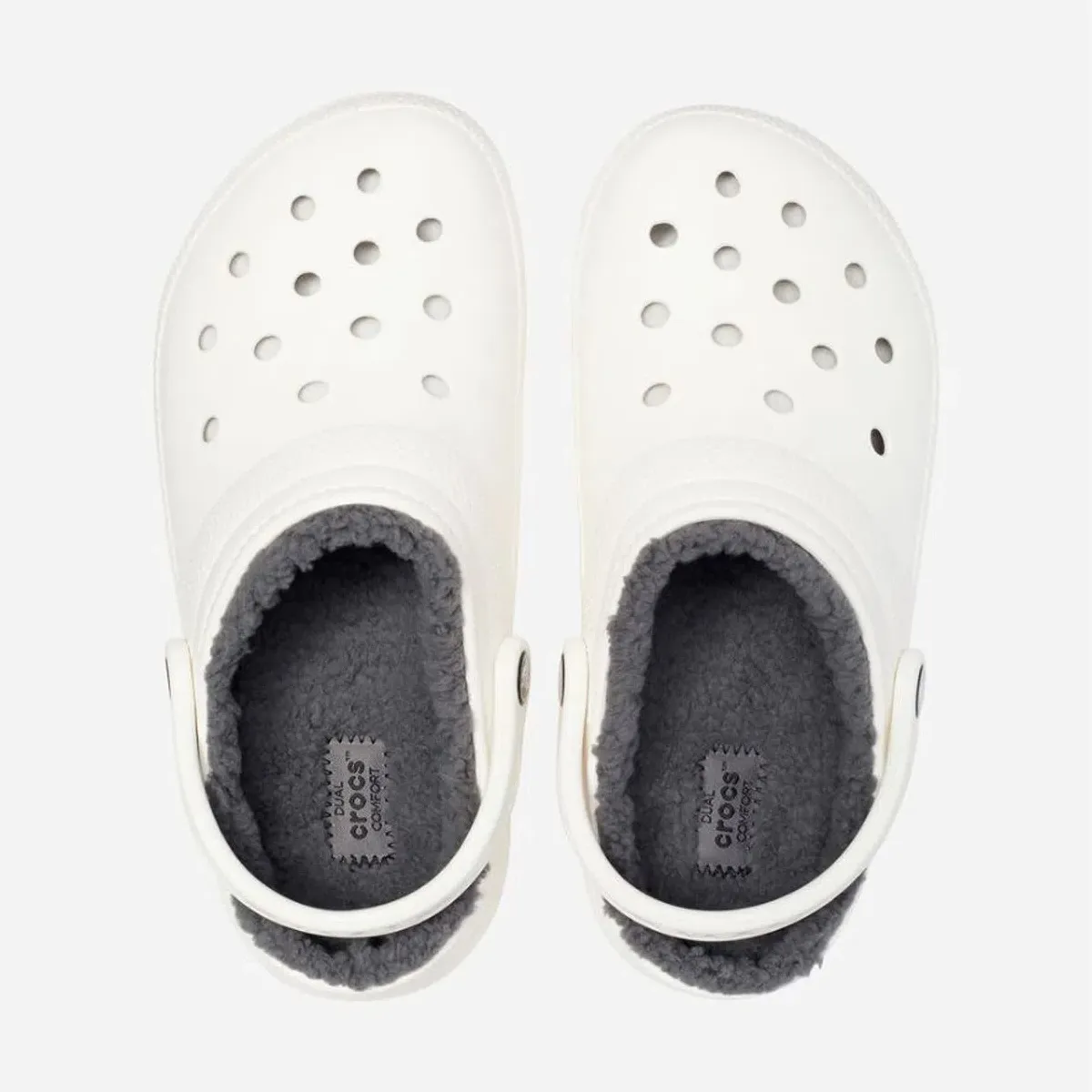 CROCS CLASSIC CLOG LINED CORDERITO BLANCO/ GRIS