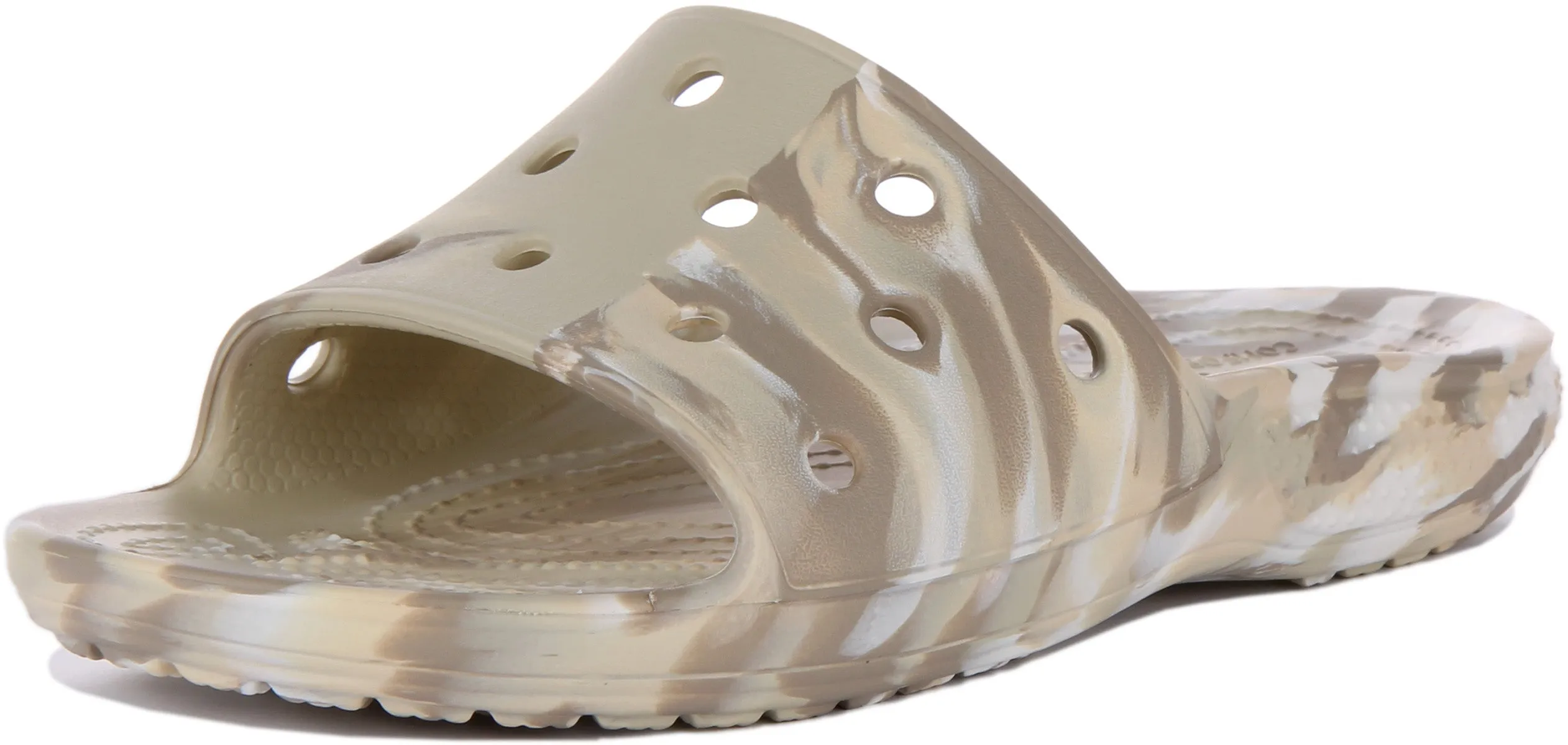 Crocs Classic Marbled Slide Sandalia para en marfil