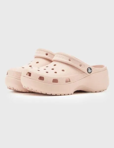 Crocs Classic Platform Clog W Zuecos con plataforma rosas