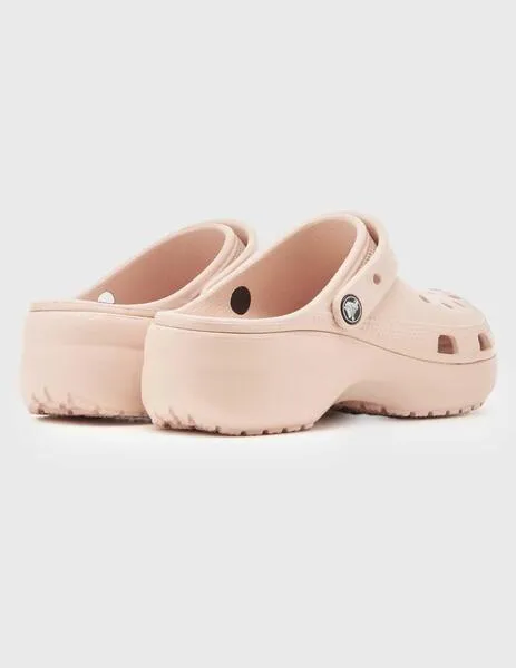 Crocs Classic Platform Clog W Zuecos con plataforma rosas