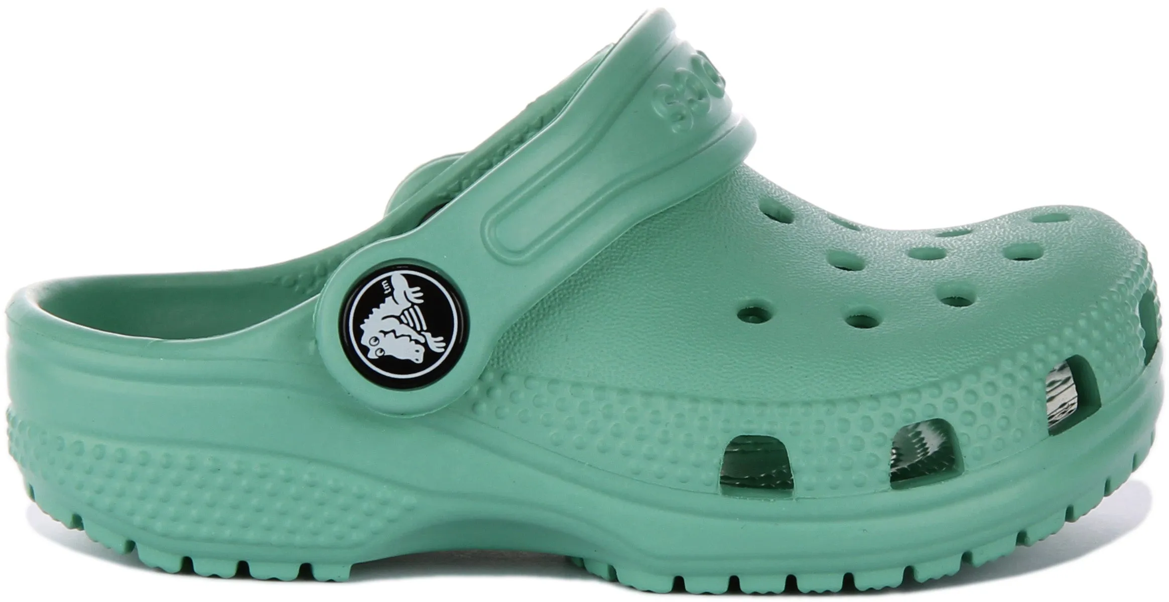 Crocs Classic Zueco con correa trasera para bebés en azul