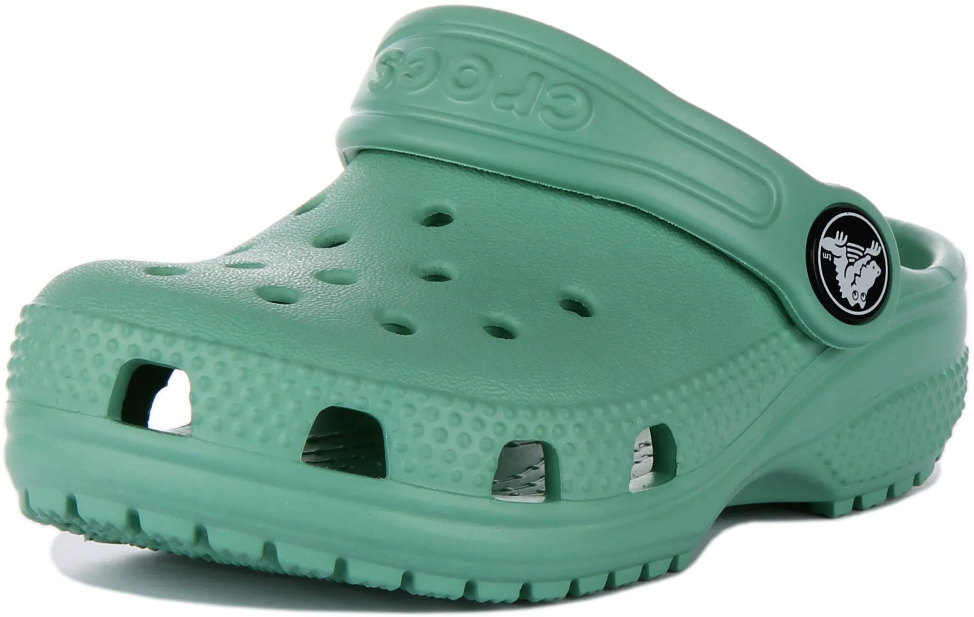 Crocs Classic Zueco con correa trasera para bebés en azul