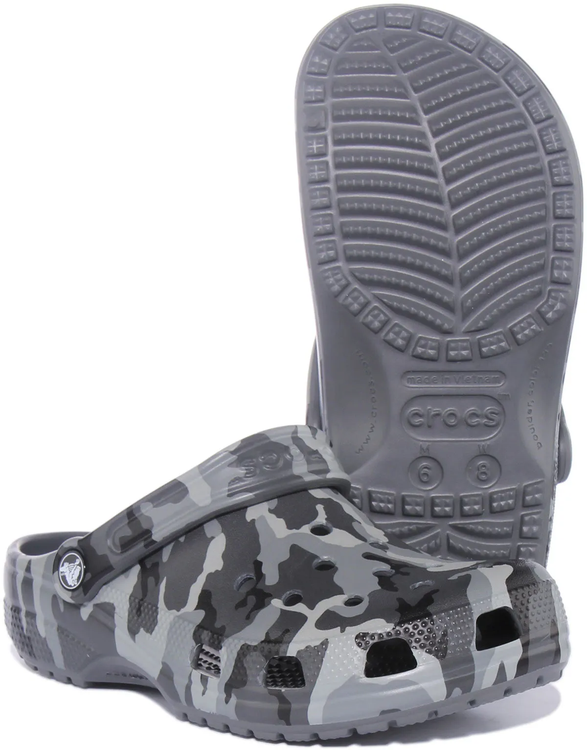 Crocs Classic Zueco con estampado de camuflaje para en camuflaje