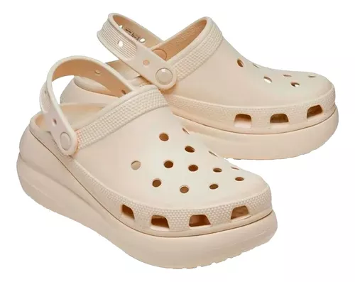 Crocs Originales Classic Crush Mujer Beige 207521c2y2 Empo