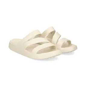 CROCS Sandalias planas de Mujer 160. - Stucco