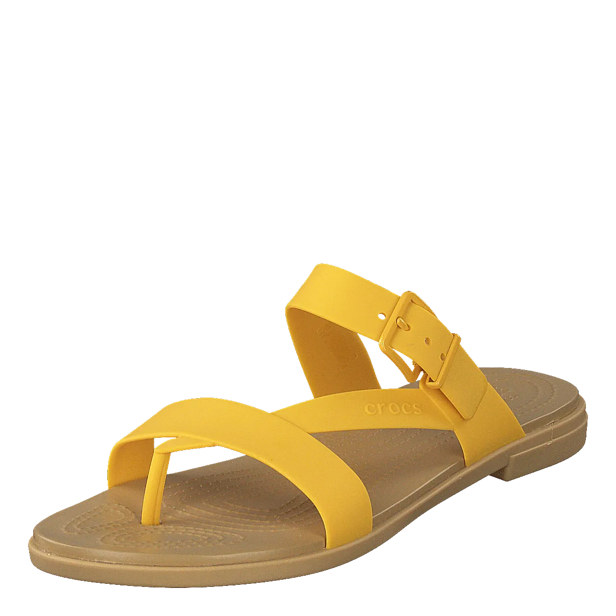 Crocs Tulum Toe Post Sandal Women Canary / Tan