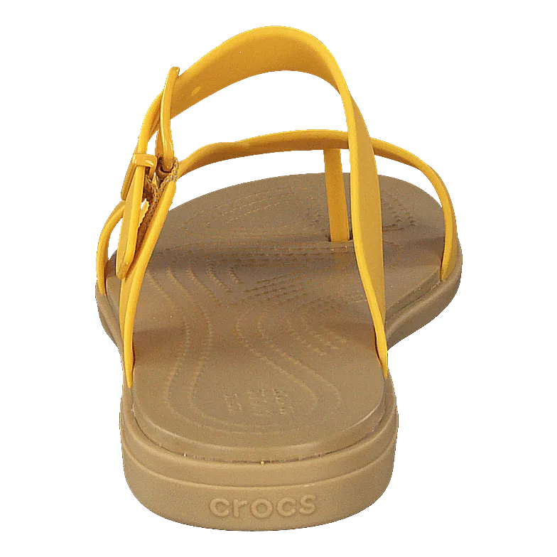 Crocs Tulum Toe Post Sandal Women Canary / Tan