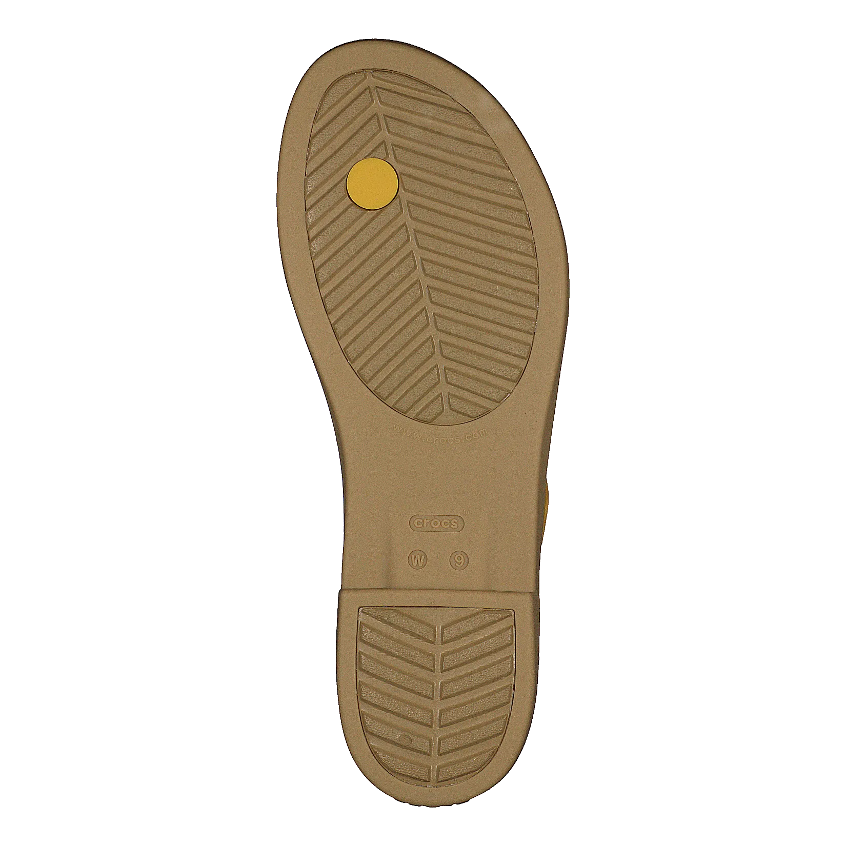 Crocs Tulum Toe Post Sandal Women Canary / Tan