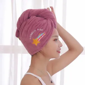 For Women Bathroom Hair Turban Twist Head Wrap Soft Microfiber Girls Hair Towel Super Absorbent Quick Drying Shower Cap