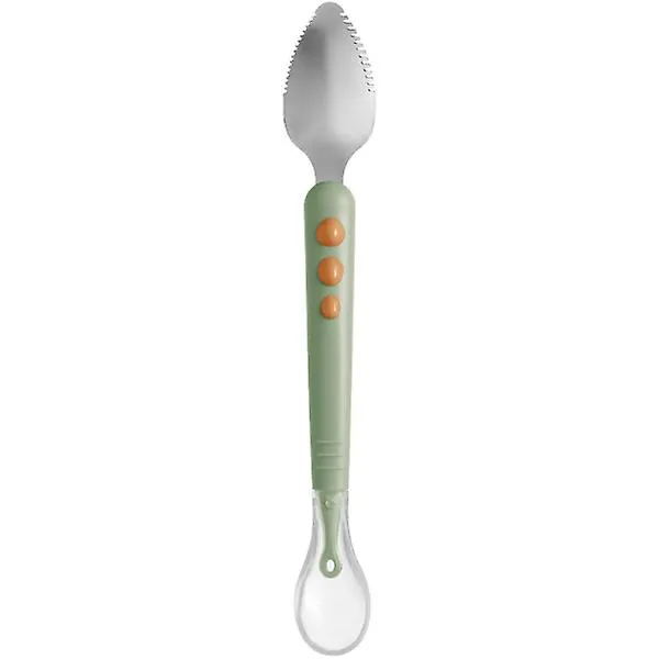 Fruit Puree Spoon Double Head Baby Food Spoon Baby Silicone Feeding Spoon For Infant