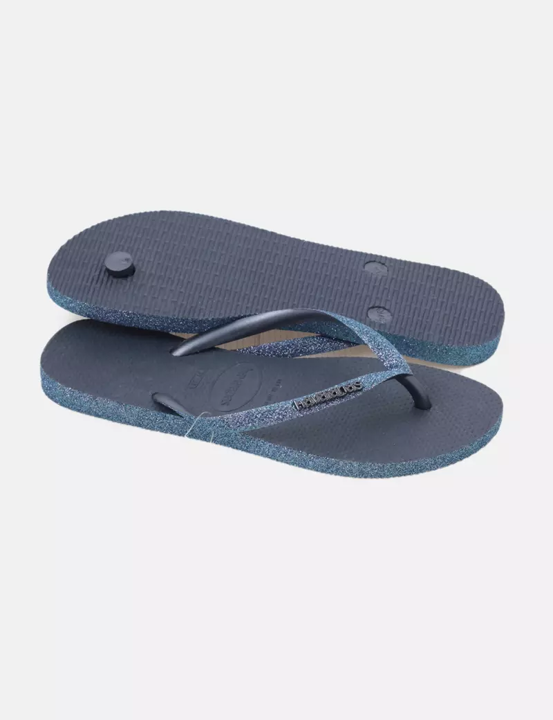 Havaianas Chancla azul marino glitter