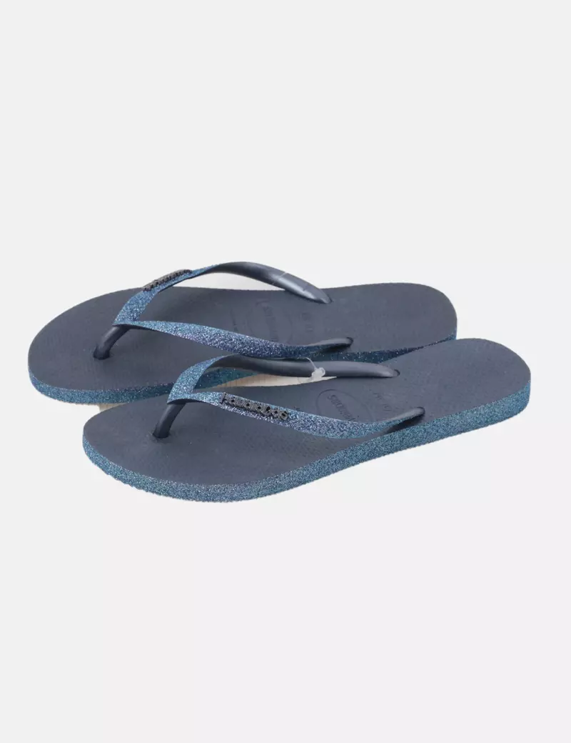 Havaianas Chancla azul marino glitter