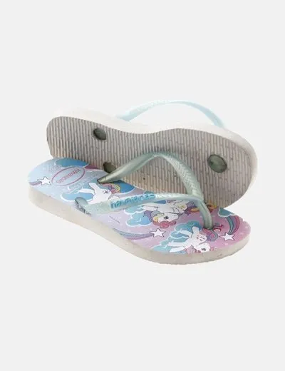 Havaianas Chancla blanca estampado combinado