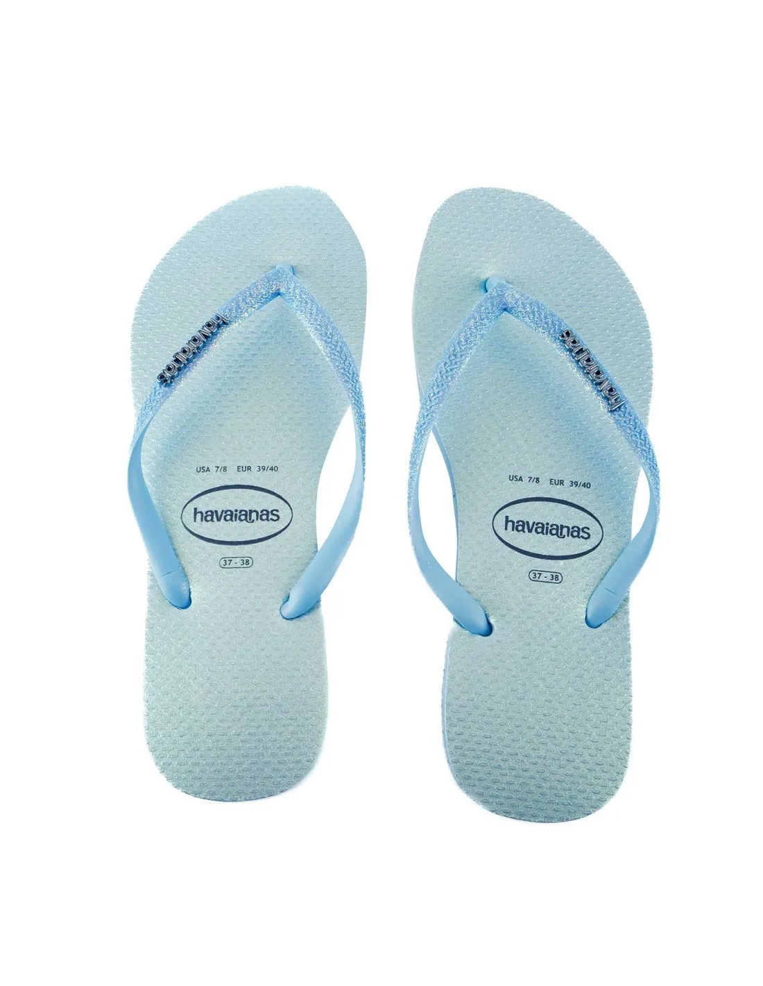 HAVAIANAS - Chanclas azul lavanda Slim Gradient Iridescent FC Mujer