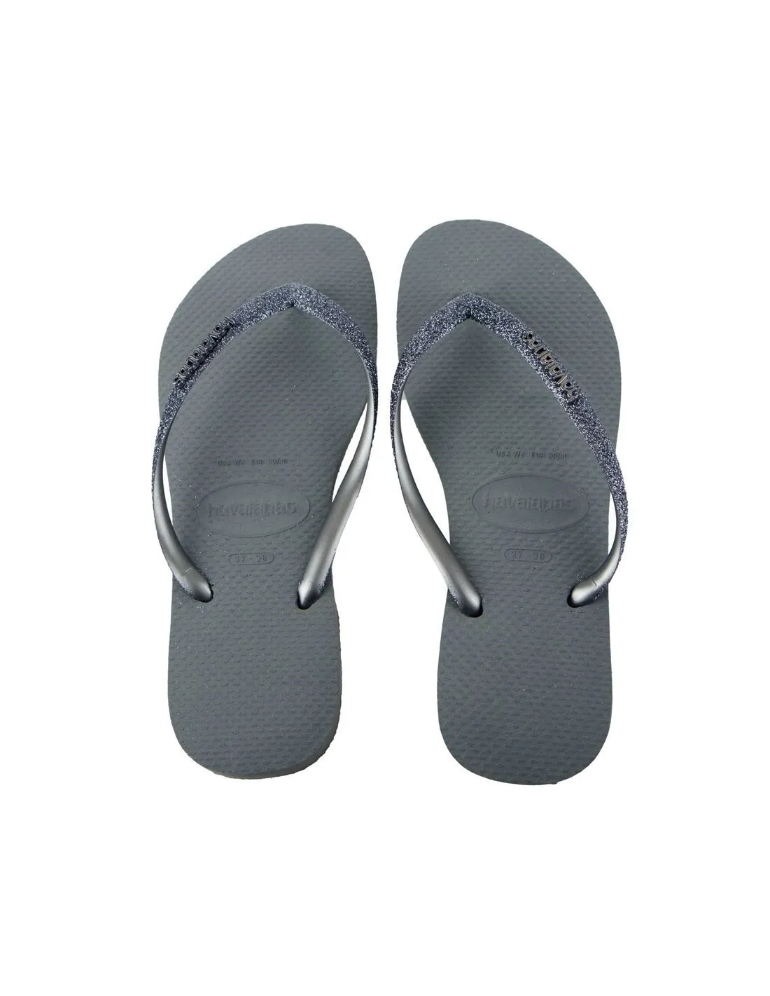 HAVAIANAS - Chanclas cinza/grafite Slim Glitter II FC Mujer