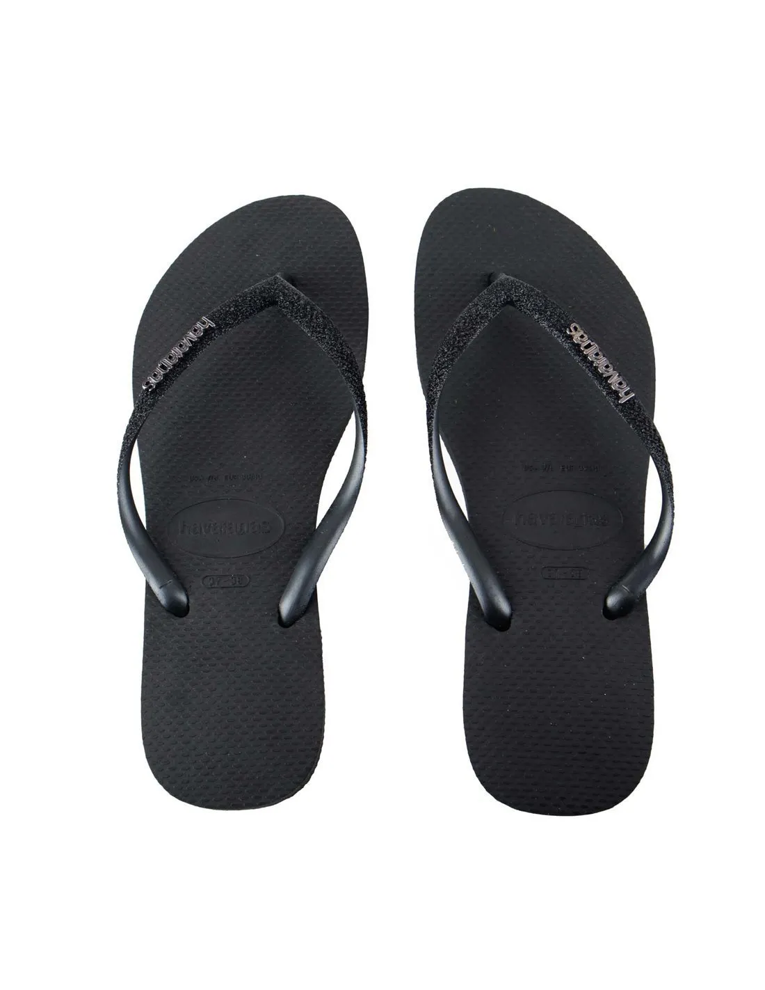 HAVAIANAS - Chanclas preto/black Slim Glitter II FC Mujer