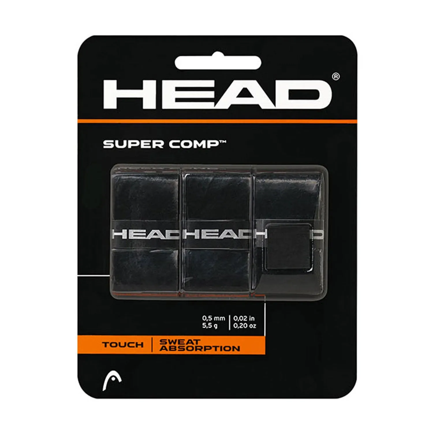 HEAD SUPER COMP OVERGRIP X3 NEGRO