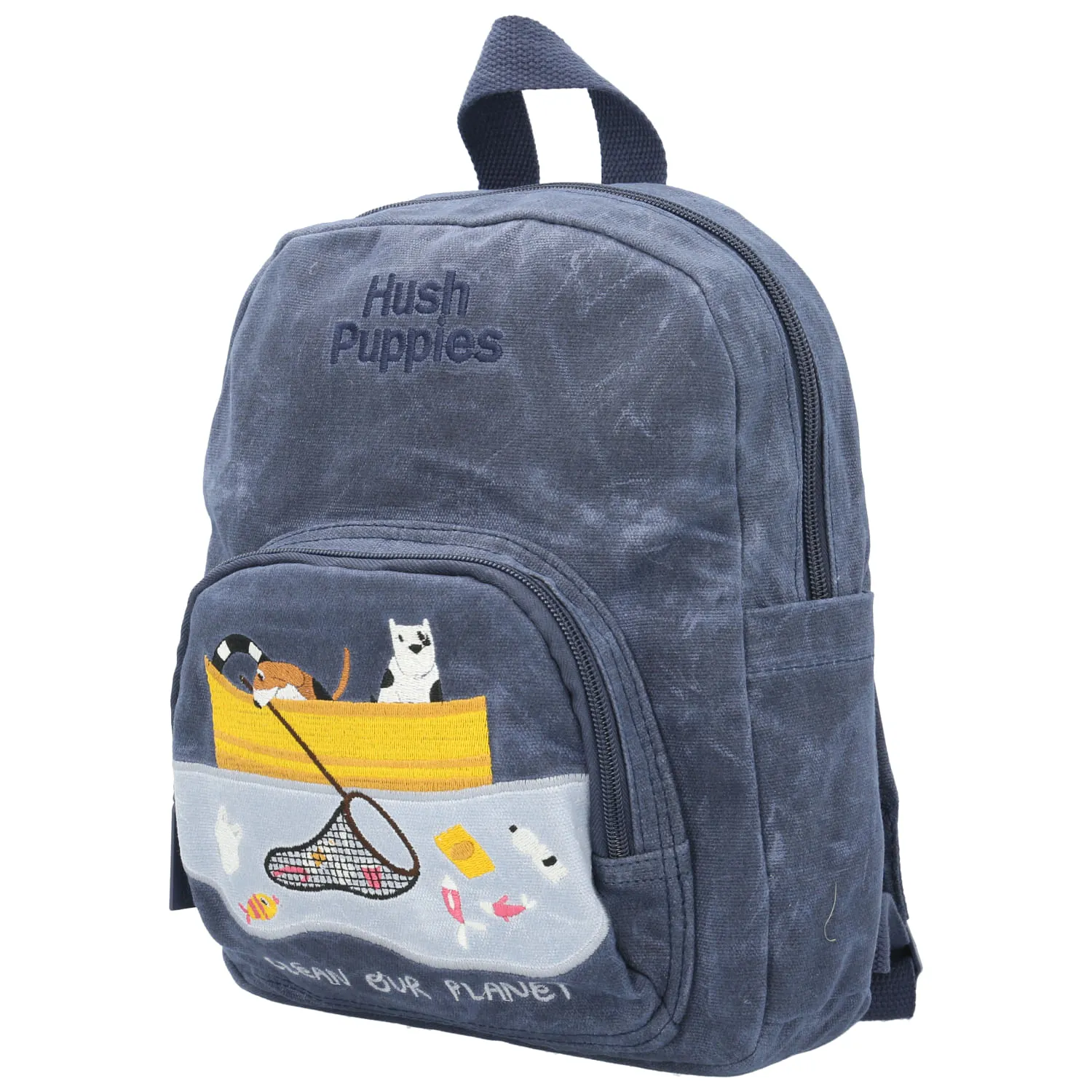 Mochila Canvas Engrasado Niño Boat Backpack Azul  Hush Puppies