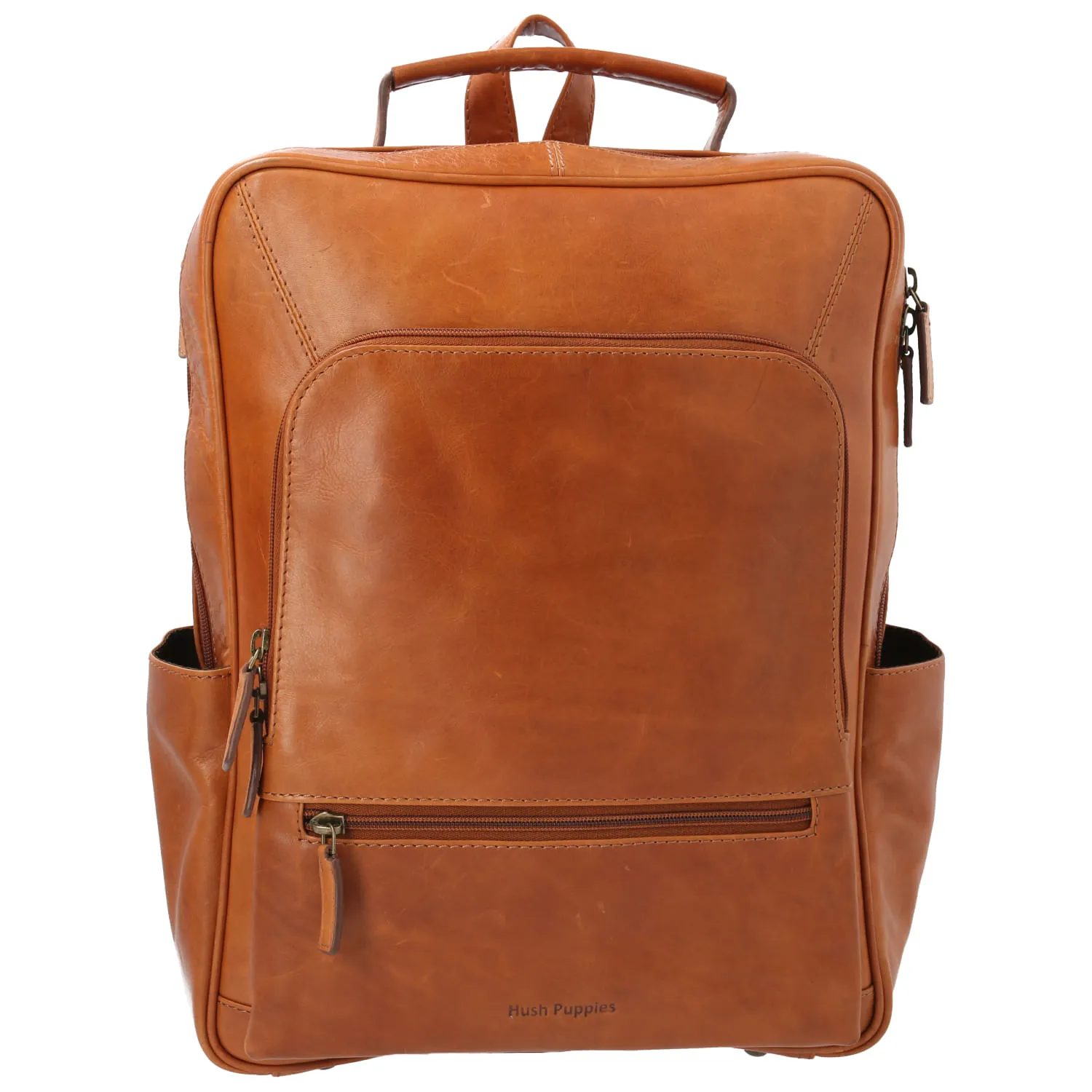 Mochila Cuero Hombre Om Ellis Back Café Hush Puppies