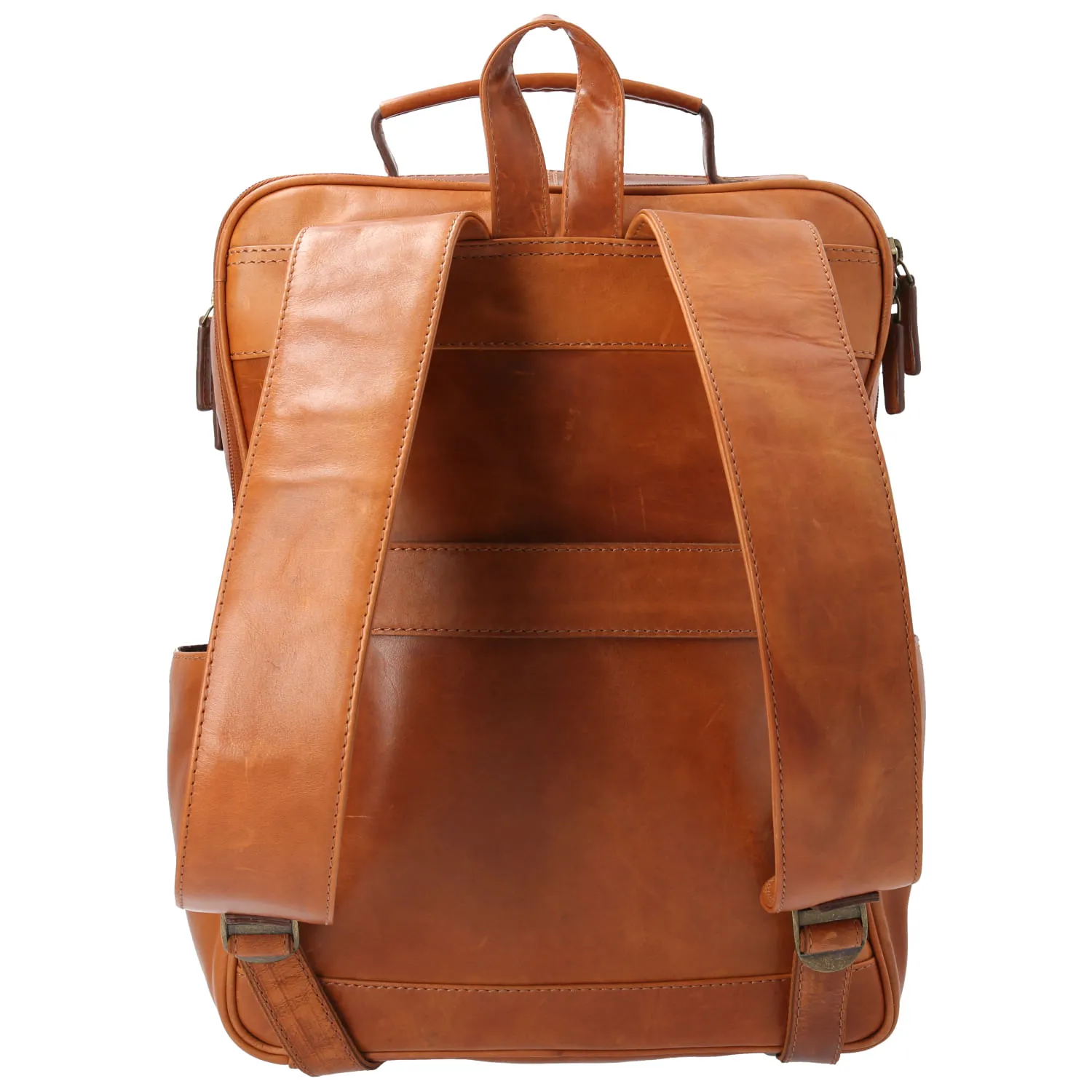 Mochila Cuero Hombre Om Ellis Back Café Hush Puppies