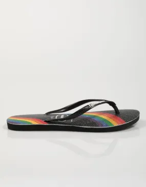  nu pieds HAVAIANAS Slim Pride en Noir 75557