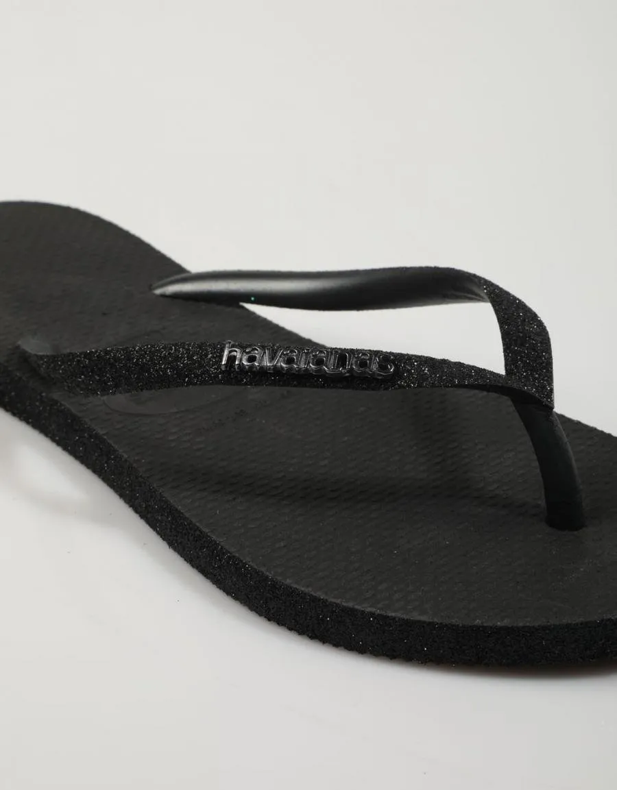  nu pieds HAVAIANAS Slim Sparkle Ii en Noir 79277