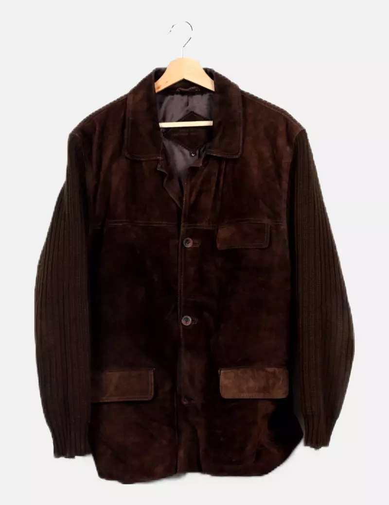 Pull&Bear Chaqueta marrón combinada