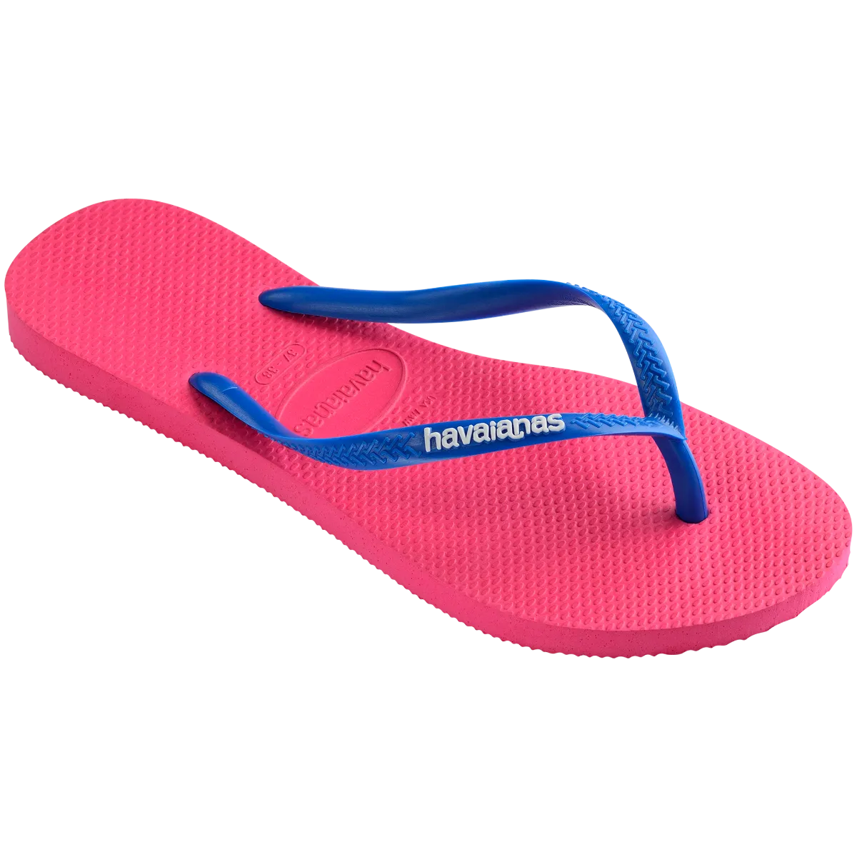 Sandalias Mujer Havaianas Slim Logo Rosada 