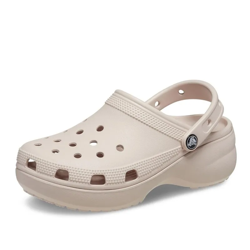 Sandalias Planas Crocs Classic Platform Clog W Mujer Rosa