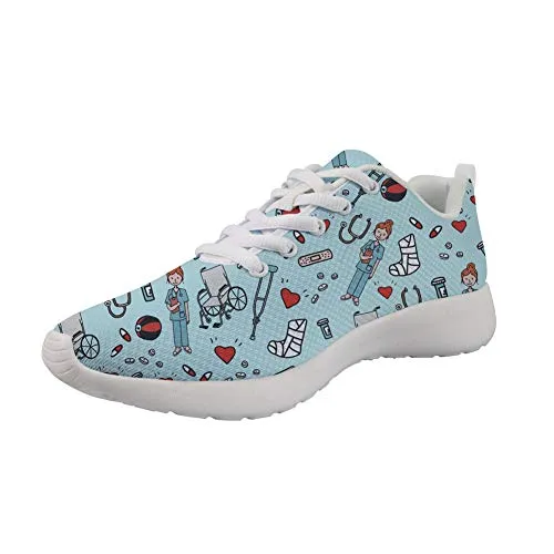 Showudesigns Nurse Print Blue - Zapatilla de enfermera