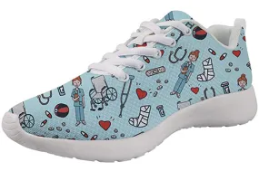 Showudesigns Nurse Print Blue - Zapatilla de enfermera