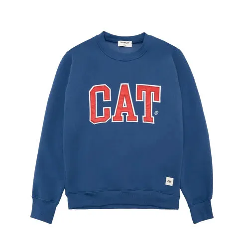 Sudadera Azul CAT Varsity Crewneck Bright Blue M