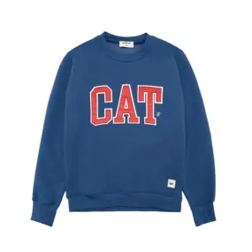 Sudadera Azul CAT Varsity Crewneck Bright Blue M