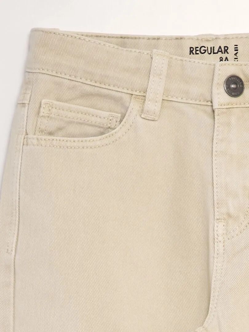 Vaquero recto liso - BLANCO